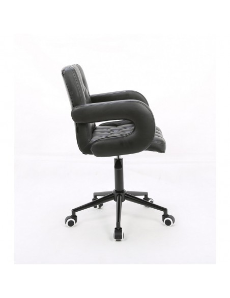 Hroove Salon Chair On Wheels Black BFHR8404K Bella Furniture Ireland