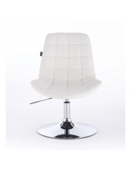 Hroove Salon Chair - White Leather Bella Furniture Ireland BF590N