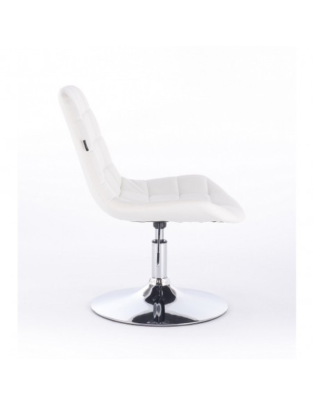 Hroove Salon Chair - White Leather Bella Furniture Ireland BF590N