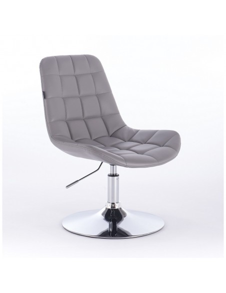 Hroove Salon Chair - Grey  Leather Bella Furniture Ireland BF590N