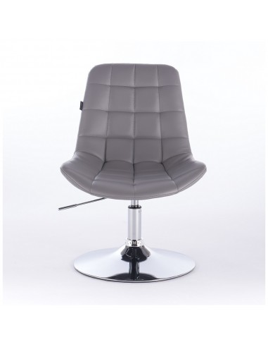 Hroove Salon Chair - Grey  Leather Bella Furniture Ireland BF590N