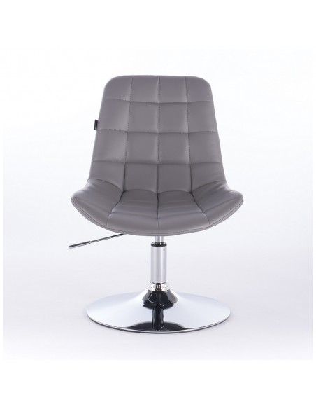 Hroove Salon Chair - Grey  Leather Bella Furniture Ireland BF590N