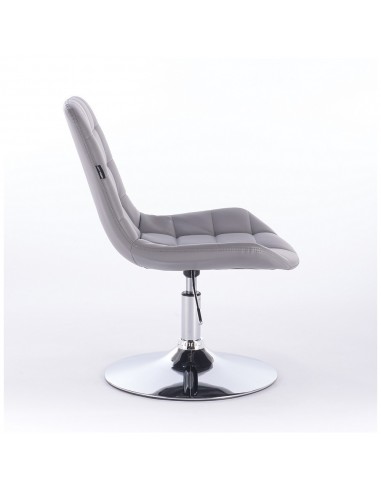 Hroove Salon Chair - Grey  Leather Bella Furniture Ireland BF590N