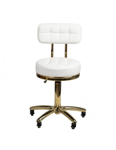 Cosmetic stool gold am-961 white