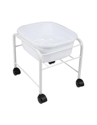 Simple pedicure tray with white wheels