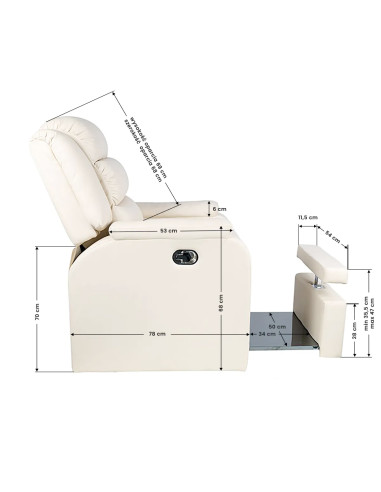 Spa chair for pedicure hilton cream