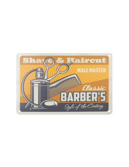 Decorative plaque barber b001