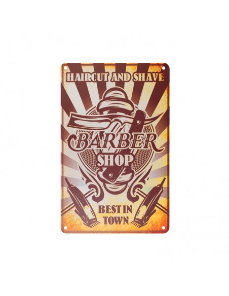 Decorative plaque barber b072