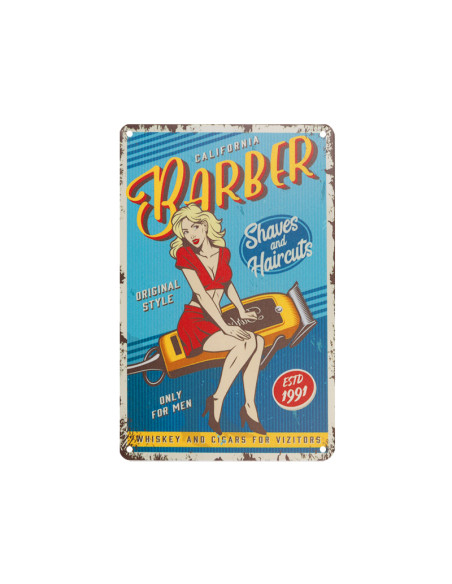 Decorative plaque barber b077