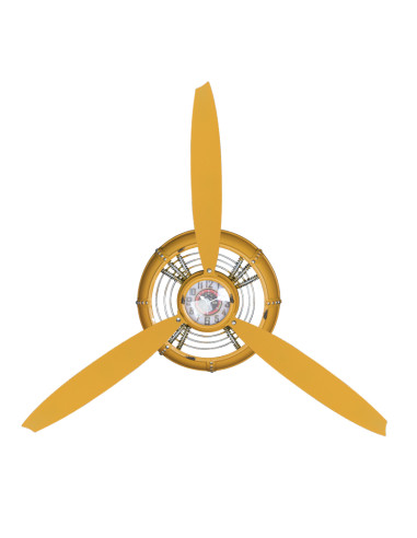 Decoration clock yellow propeller