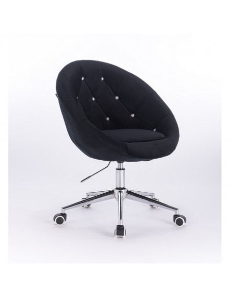 Hroove Salon Chair On Wheels - Black Bella Furniture Ireland BFHR8516CK