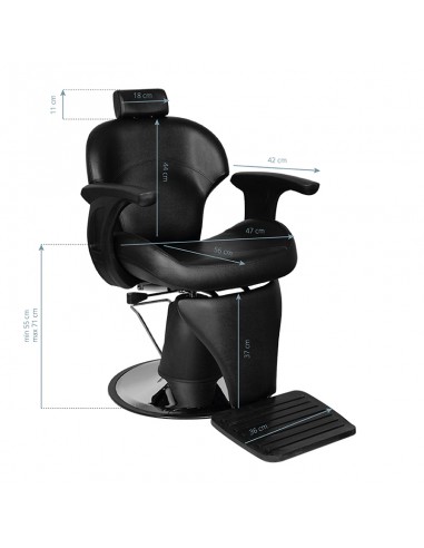 Gabbiano Igor Black Barber Chair