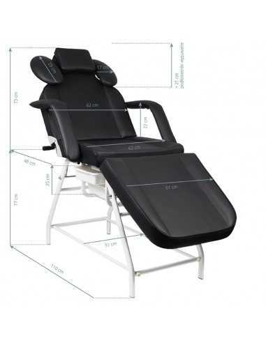 Treatment chair for eyelashes ivette black