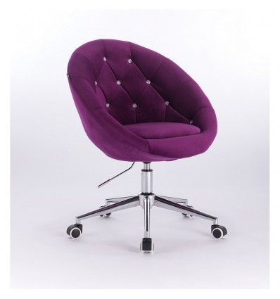 Hroove Salon Chair On Wheels - Purple BFHR8516CK