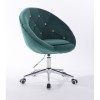 Hroove Salon Chair On Wheels - Green BFHR8516CK
