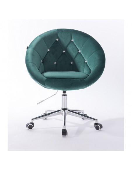Hroove Salon Chair On Wheels - Green BFHR8516CK