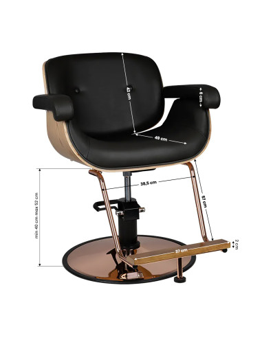 Gabbiano black venice barber chair