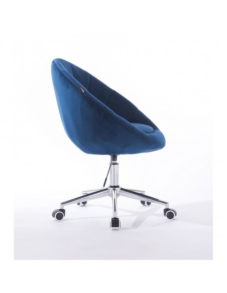 Hroove Salon Chair On Wheels - Blue Bella Furniture Ireland BFHR8516CK