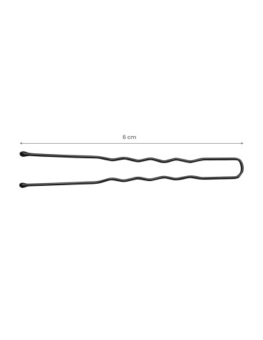 Hairdressing buns for hair e-65 300 pieces 6 cm black