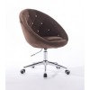 Hroove Salon Chair On Wheels - Chocolate BFHR8516CK