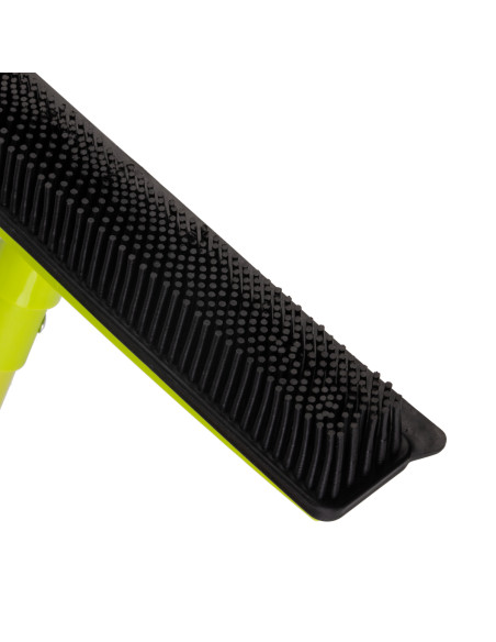 Rubber barber's broom with a telescopic handle
