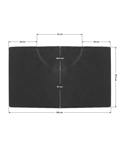 Barber mat under the rectangle armchair