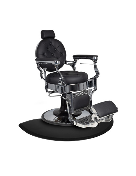 Hairdressing mat under a semicircular armchair