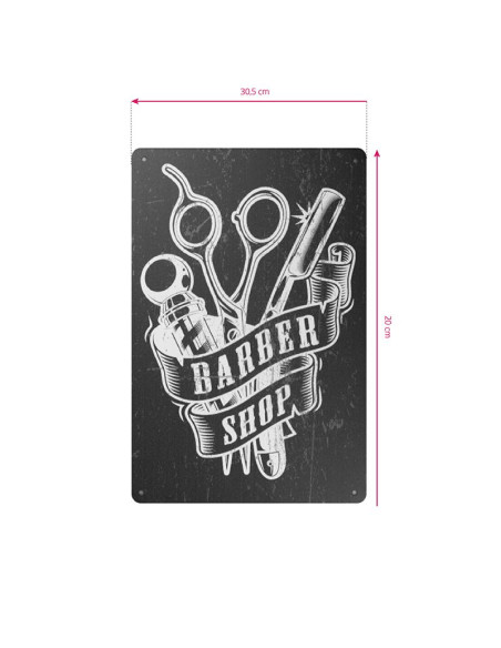 Decorative plaque barber b032