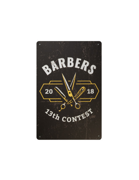 Decorative plaque barber b038