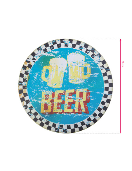 Decorative round beer plaque