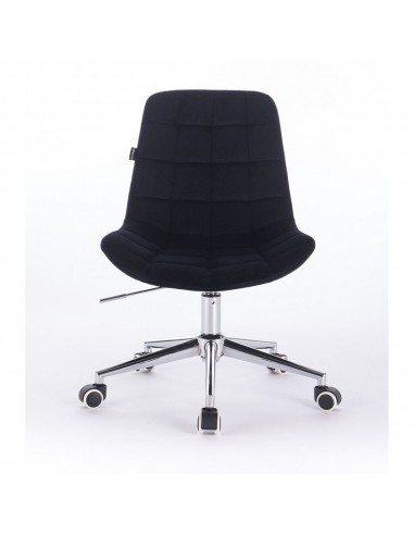 Hroove Salon Chair On Wheels - Black Velour BF590K