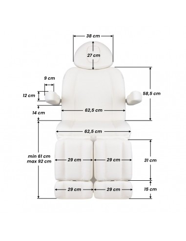 COSMETIC ELECTRIC CHAIR. AZZURRO 708BS PEDI PRO EXCLUSIVE 3 MOTOR HEATED  