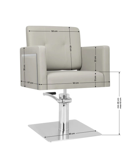 Gabbiano hairdressing chair Bergamo grey