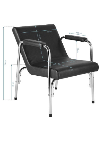 GABBIANO HAIRWASH CHAIR BLACK 