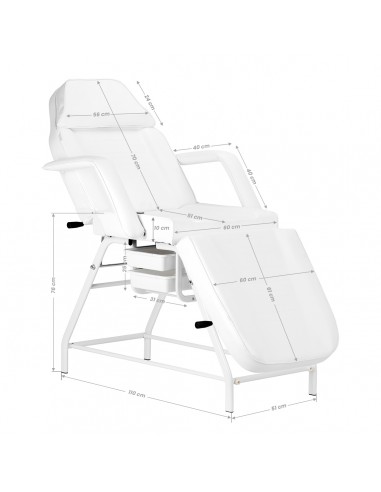 COSMETIC CHAIR 557A WITH CUVETTE WHITE