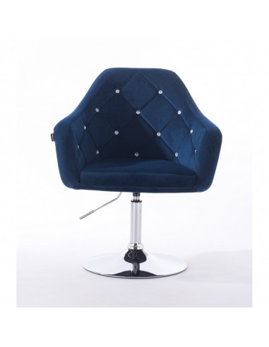 Hroove Salon Chair - Blue Velour Bella Furniture BFHR830