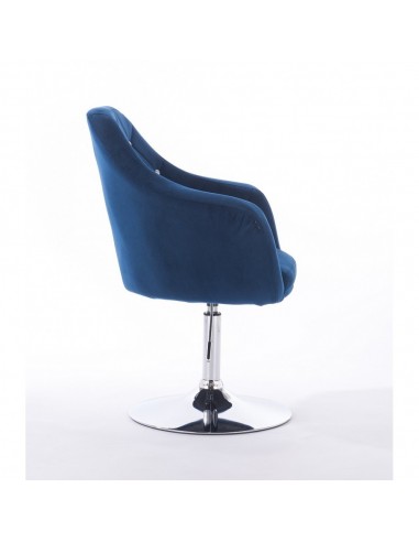 Hroove Salon Chair - Blue Velour Bella Furniture BFHR830