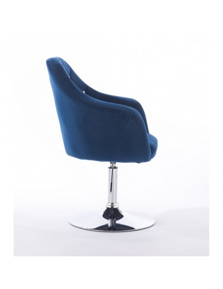 Hroove Salon Chair - Blue Velour Bella Furniture BFHR830