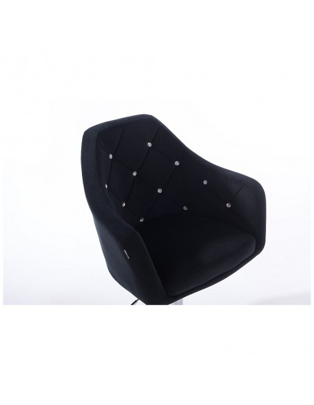 Hroove Salon Chair - Black Velour Bella Furniture BFHR830