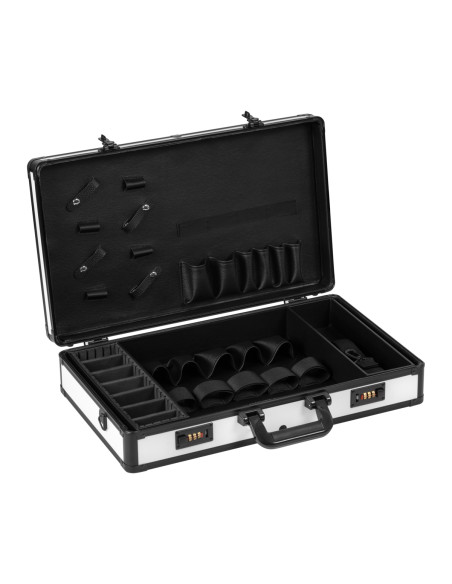 BARBER WHITE AND BLACK HAIRDRESSING SUITCASE