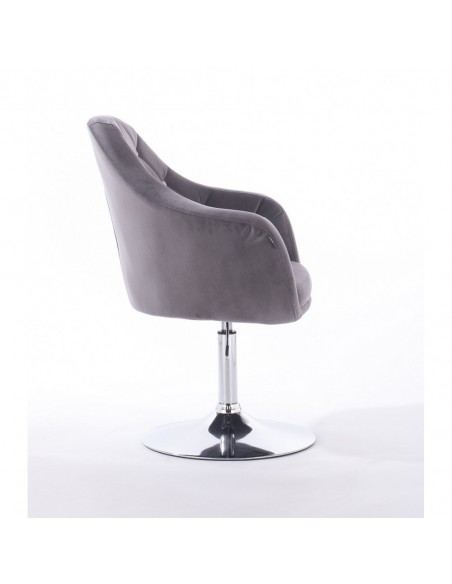Hroove Salon Chair - Grey Velour Bella Furniture BFHR830