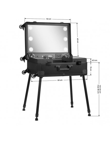 BOX PORTABLE STAND WITH BLACK SPEAKERS