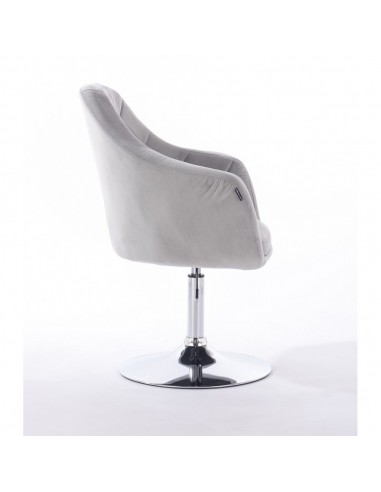 Hroove Salon Chair - Light Grey Velour Bella Furniture Scandinavian Style BFHR830