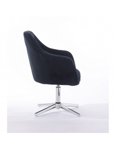 Hroove Salon Chair - Black Velour BFHR830CROSS