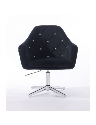 Hroove Salon Chair - Black Velour BFHR830CROSS