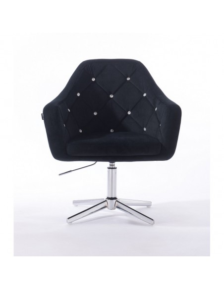 Hroove Salon Chair - Black Velour BFHR830CROSS