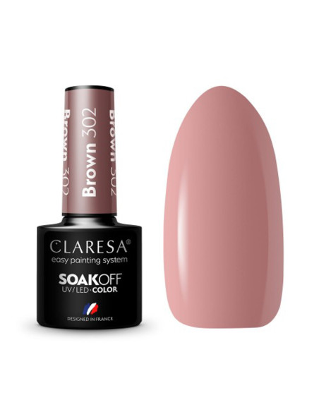 CLARESA Hybrid nail polish BROWN 302 -5g