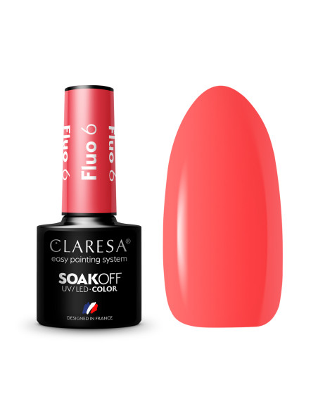 CLARESA Hybrid nail polish FLUO 6 -5g 