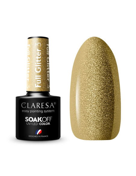 CLARESA Hybrid nail polish FULL GLITTER 3 -5g
