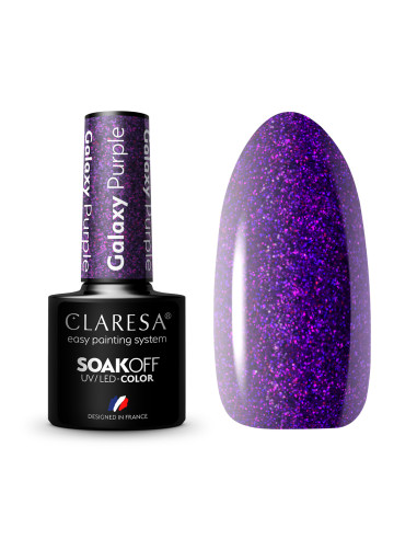 CLARESA Hybrid polish Galaxy Purple 5g